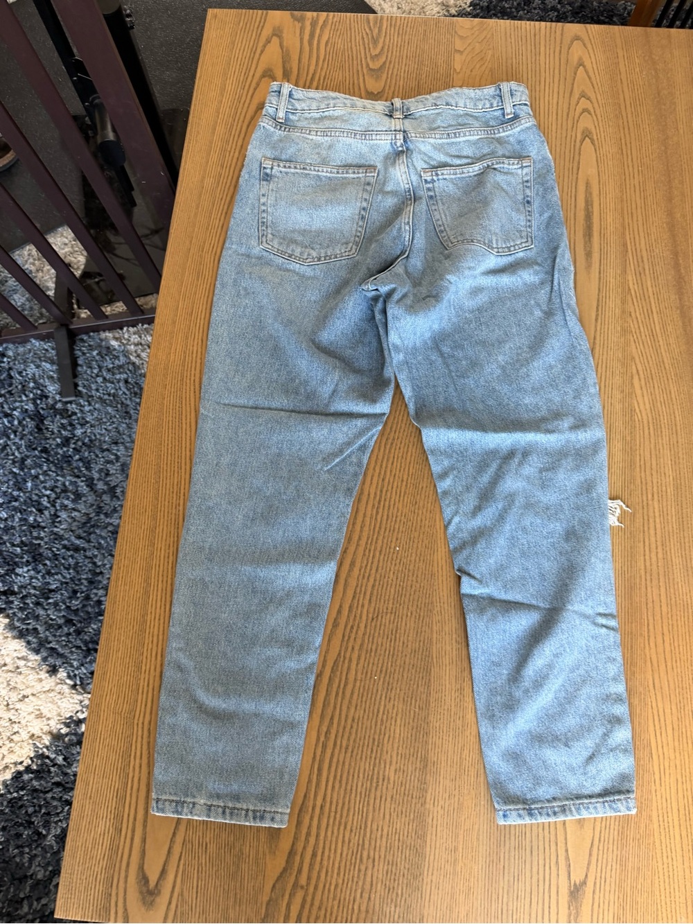 Topshop Light Blue Straight Jeans Mom